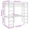vidaXL Cadre de lit mezzanine Blanc 75 x 190 cm Pin massif