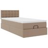 vidaXL Cadre de lit ottoman et matelas cappuccino 90x200 cm similicuir