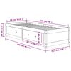 vidaXL Lit de jour sans matelas cire marron 90x200 cm bois pin massif