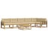 vidaXL Ensemble de canap&eacute;s d'ext&eacute;rieur 7 pcs Blanc et Beige