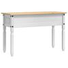 vidaXL Table d'appoint avec tiroir Blanc 115 x 46 x 73 cm Pin massif