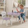 KidKraft Table de rangement et chaises enfant Ronde Lavande et blanc