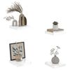 vidaXL &Eacute;tag&egrave;re murale flottante 4 pcs Blanc brillant 23x23,5x3,8cm MDF
