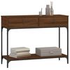 vidaXL Table console ch&ecirc;ne marron 100x34,5x75 cm bois d'ing&eacute;nierie