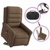 vidaXL Fauteuil inclinable de massage &eacute;lectrique Marron Tissu