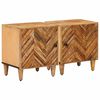 vidaXL Table de chevet 2 pi&egrave;ces Marron 40 x 33,5 x 46 cm