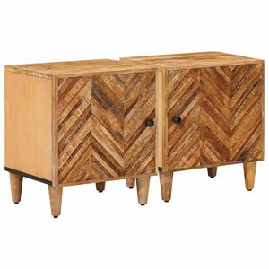 vidaXL Table de chevet 2 pi&egrave;ces Marron 40 x 33,5 x 46 cm