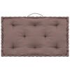 vidaXL Coussins de plancher de palette lot de 7 Taupe Coton