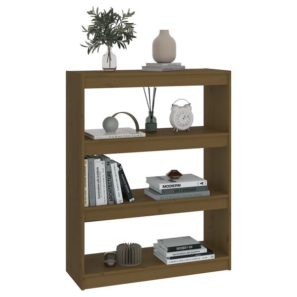 vidaXL Biblioth&egrave;que/S&eacute;parateur de pi&egrave;ce Marron miel 80x30x103,5 cm Pin