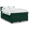 vidaXL Sommier &agrave; lattes de lit et matelas Vert fonc&eacute; 140x190cm Velours