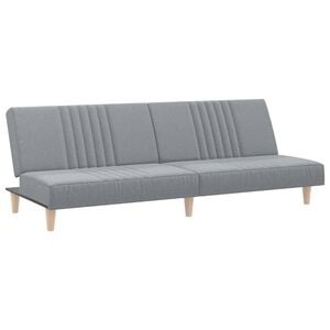vidaXL Canap&eacute;-lit &agrave; gris clair tissu