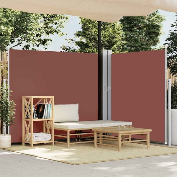 vidaXL Auvent lat&eacute;ral r&eacute;tractable de patio 170x1200 cm Marron