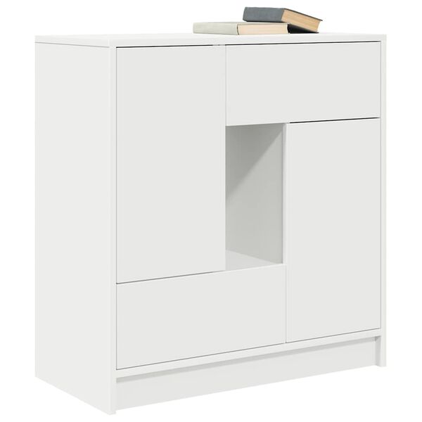 vidaXL Buffet avec tiroirs et portes blanc 70,5x34x74,5 cm