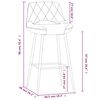 vidaXL Tabourets de bar lot de 2 gris clair velours