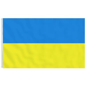 vidaXL Drapeau de l'Ukraine avec &oelig;illets en laiton 90x150 cm