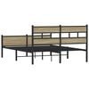 vidaXL Cadre de lit sans matelas ch&ecirc;ne sonoma 140x190 cm