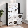 vidaXL Armoire de rangement pour enfants avec 10 cubes Noir PP