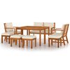 vidaXL Ensemble &agrave; manger de jardin coussins 9 pcs Bois acacia