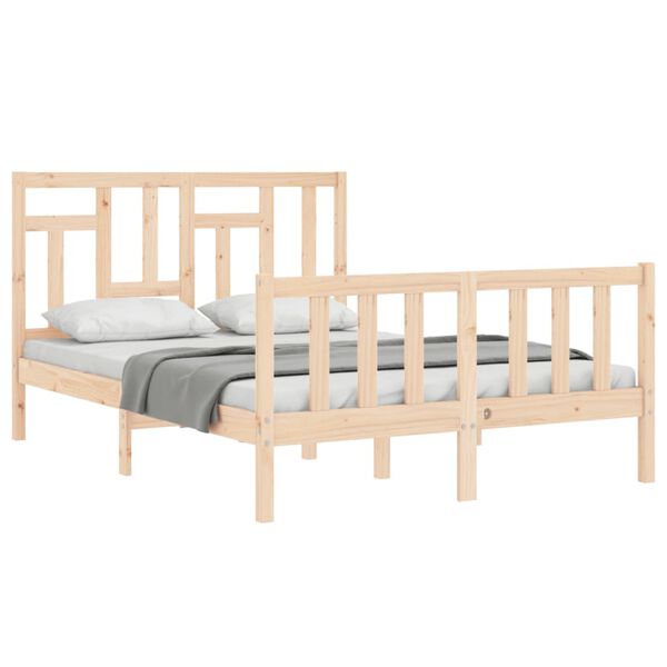 vidaXL Cadre de lit sans matelas 140x200 cm bois massif de pin