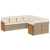vidaXL Salon de jardin avec coussins 8 pcs beige r&eacute;sine tress&eacute;e