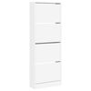 vidaXL Armoire &agrave; chaussures blanc 60x21x163,5 cm bois d'ing&eacute;nierie