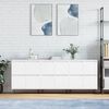 vidaXL Buffets 3 pcs Blanc Bois d'ing&eacute;nierie