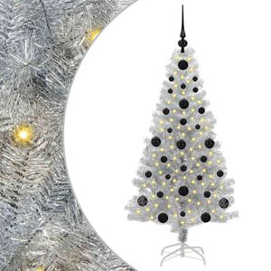 vidaXL Sapin de No&euml;l Argent 120 cm PET