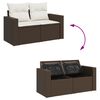 vidaXL Salon de jardin avec coussins 7 pcs marron r&eacute;sine tress&eacute;e