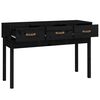 vidaXL Table console Noir 114x40x75 cm Bois massif de pin