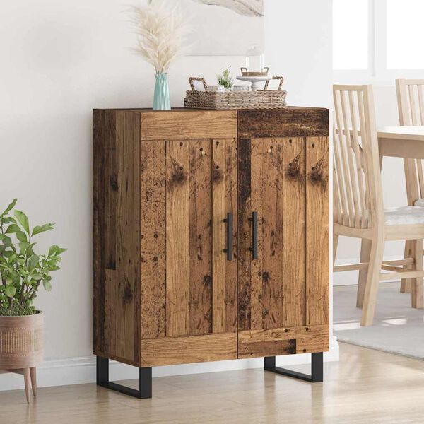 vidaXL Buffet Bois Ancien 69,5 x 34 x 90 cm Bois d'ing&eacute;nierie et fer