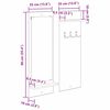 vidaXL Porte-manteau mural Blanc 70 x 10 x 90 cm Bois d'ing&eacute;nierie