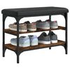 vidaXL Banc &agrave; chaussures ch&ecirc;ne fum&eacute; 62x32x47 cm bois d'ing&eacute;nierie