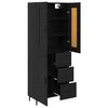 vidaXL Haut Armoire avec tiroir 2 pcs Ch&ecirc;ne noir Bois d'ing&eacute;nierie