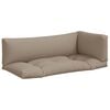 vidaXL Coussins de palette lot de 3 taupe tissu