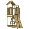 vidaXL Maisonnette de jeu avec mur d'escalade bois de pin impr&eacute;gn&eacute;