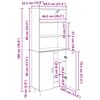vidaXL Haut Armoire Ch&ecirc;ne artisanal 69,5 x 34 x 180 cm