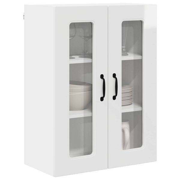 vidaXL Armoire de cuisine Kalmar Blanc brillant 60 x 31 x 80 cm