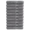 vidaXL Serviettes de qualit&eacute; sup&eacute;rieure SOLUND 10 pcs gris 600 g/m&sup2;