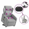 vidaXL Fauteuil inclinable de massage électrique gris nuage tissu