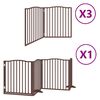 vidaXL Barri&egrave;re pour chien porte pliable 10 panneaux bois de peuplier