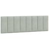 vidaXL Coussin de t&ecirc;te de lit Hanko gris clair 152 cm velours