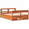 vidaXL Cadre de lit sans matelas cire marron 120x190cm bois pin massif