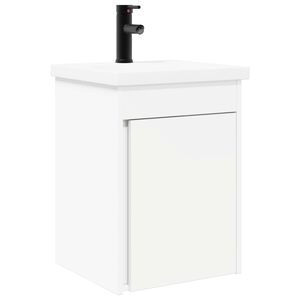 vidaXL Meuble de salle de bain avec robinet Blanc 42 x 40 x 74,5 cm