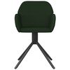 vidaXL Chaises pivotantes à manger lot de 2 Vert foncé Velours