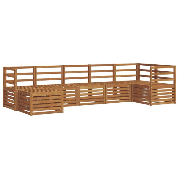 vidaXL Ensembles de canap&eacute;s 7 pcs Naturel Bois d'Acacia Massif