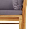 vidaXL Salon de jardin 4 pcs avec coussins Bois d'acacia solide