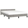 vidaXL Cadre de lit sans matelas gris clair 140x200 cm velours