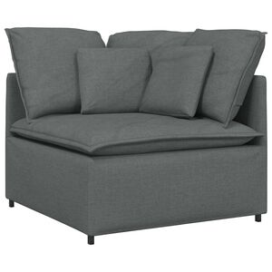 vidaXL Module d'angle de canap&eacute; modulaire coussins gris fonc&eacute; 100 cm