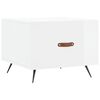 vidaXL Table basse blanc brillant 50x50x40 cm bois d'ing&eacute;nierie