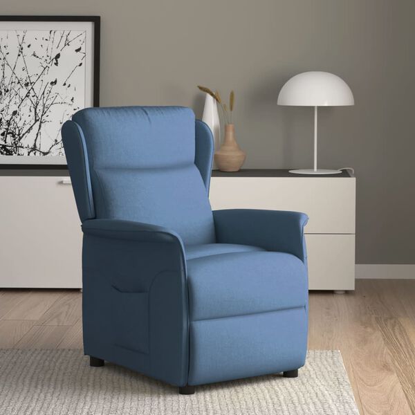 vidaXL Fauteuil inclinable Bleu Tissu